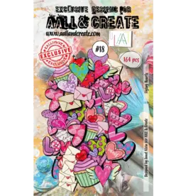 AALL & CREATE AALL & CREATE JANET KLEIN #18 FLYING HEARTS COLOURED DIE CUTS 164/PK