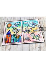 AALL & CREATE AALL & CREATE JANET KLEIN #1039 BUZZIE BUGS A7 CLEAR STAMP SET