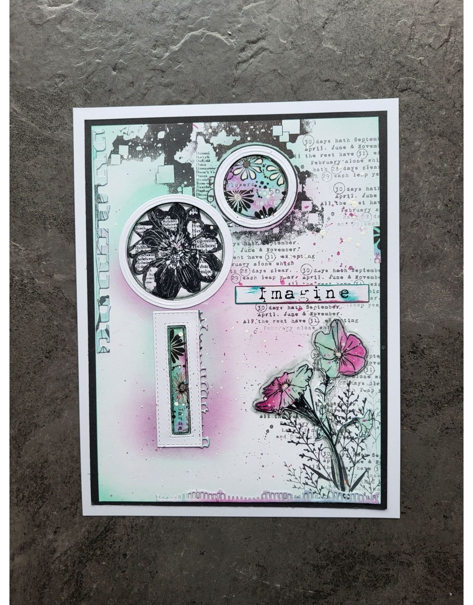 AALL & CREATE AALL & CREATE TRACY EVANS #1060 HOSTA A5 CLEAR STAMP SET