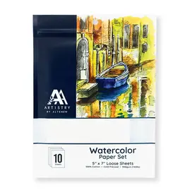 ALTENEW ALTENEW WATERCOLOR PAPER SET 5x7 10 SHEETS