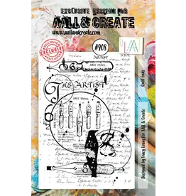 AALL & CREATE AALL & CREATE TRACY EVANS #908 QUILL ENDS A7 ACRYLIC STAMP SET
