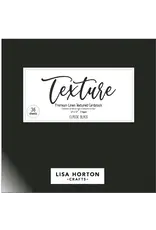 LISA HORTON CRAFTS LISA HORTON CRAFTS PREMIUM LINEN CLASSIC BLACK 12x12 TEXTURED CARDSTOCK 36/pk