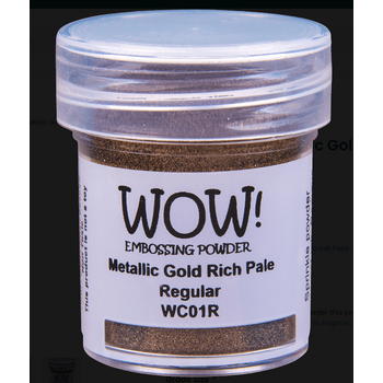 WOW! WOW! METALLIC GOLD RICH PALE REGULAR EMBOSSING POWDER 0.5OZ
