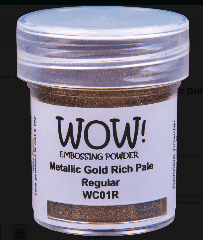 WOW! WOW! METALLIC GOLD RICH PALE REGULAR EMBOSSING POWDER 0.5OZ