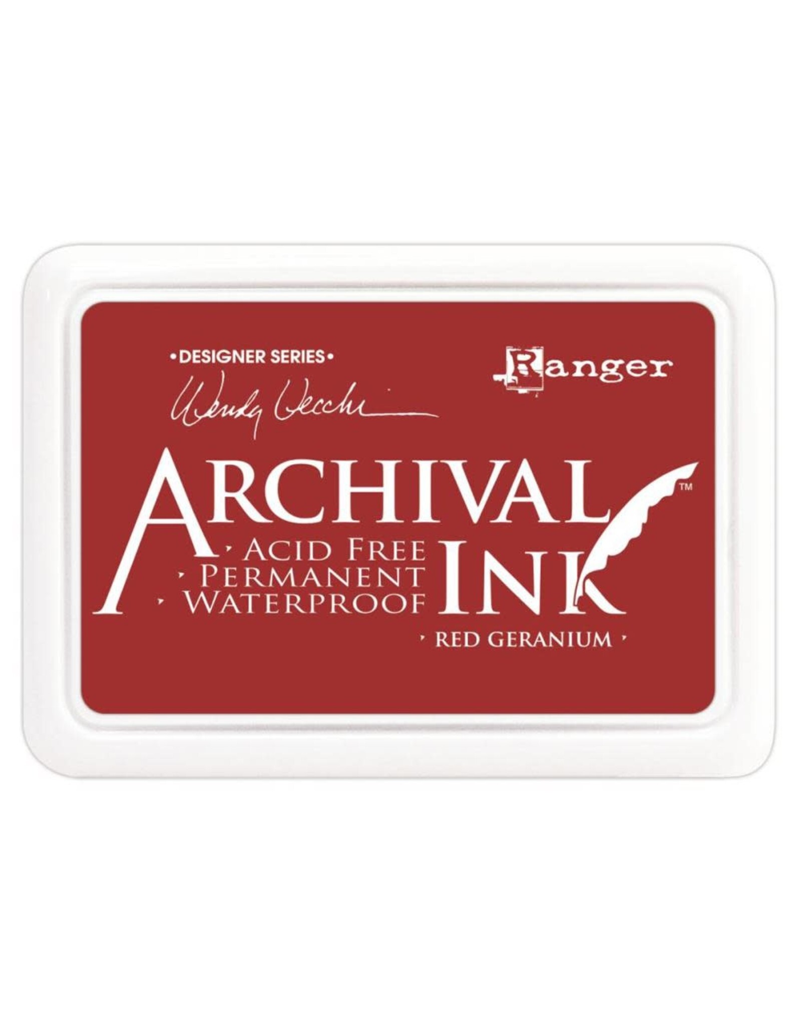 RANGER WENDY VECCHI ARCHIVAL INK PAD RED GERANIUM