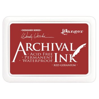 RANGER WENDY VECCHI ARCHIVAL INK PAD RED GERANIUM