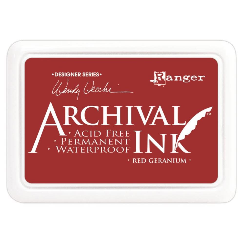 RANGER WENDY VECCHI ARCHIVAL INK PAD RED GERANIUM