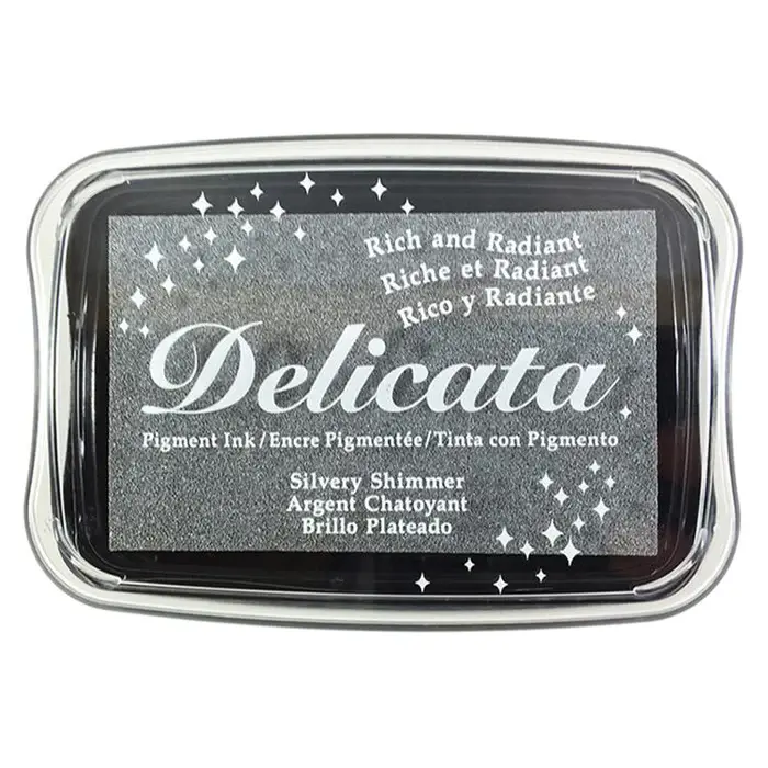 TSUKINEKO TSUKINEKO DELICATA PIGMENT INK PAD CELESTIAL SILVERY SHIMMER