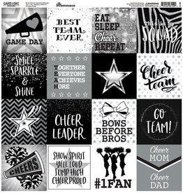 REMINISCE REMINISCE GAME DAY CHEERLEADING COLLECTION 12x12 DIE CUT STICKER SHEET SQUARES