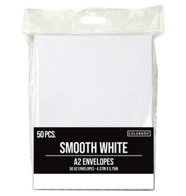 COLORBOK COLORBOK SMOOTH WHITE A2 ENVELOPES 4.37x5.75 50/PACK