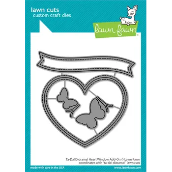 LAWN FAWN LAWN FAWN TA-DA! DIORAMA! HEART WINDOW ADD-ON DIE SET