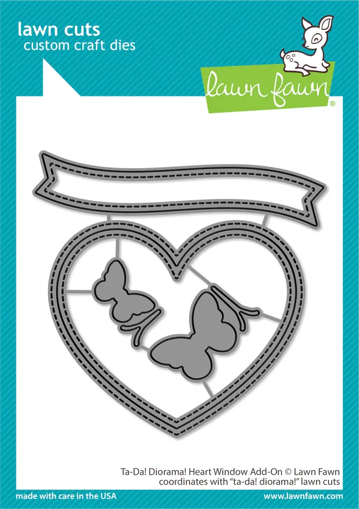 LAWN FAWN LAWN FAWN TA-DA! DIORAMA! HEART WINDOW ADD-ON DIE SET