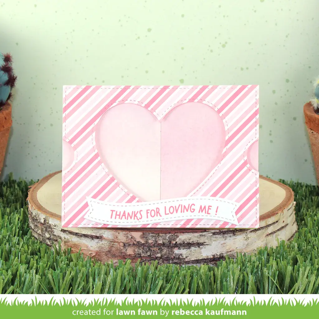 LAWN FAWN LAWN FAWN TA-DA! DIORAMA! HEART WINDOW ADD-ON DIE SET