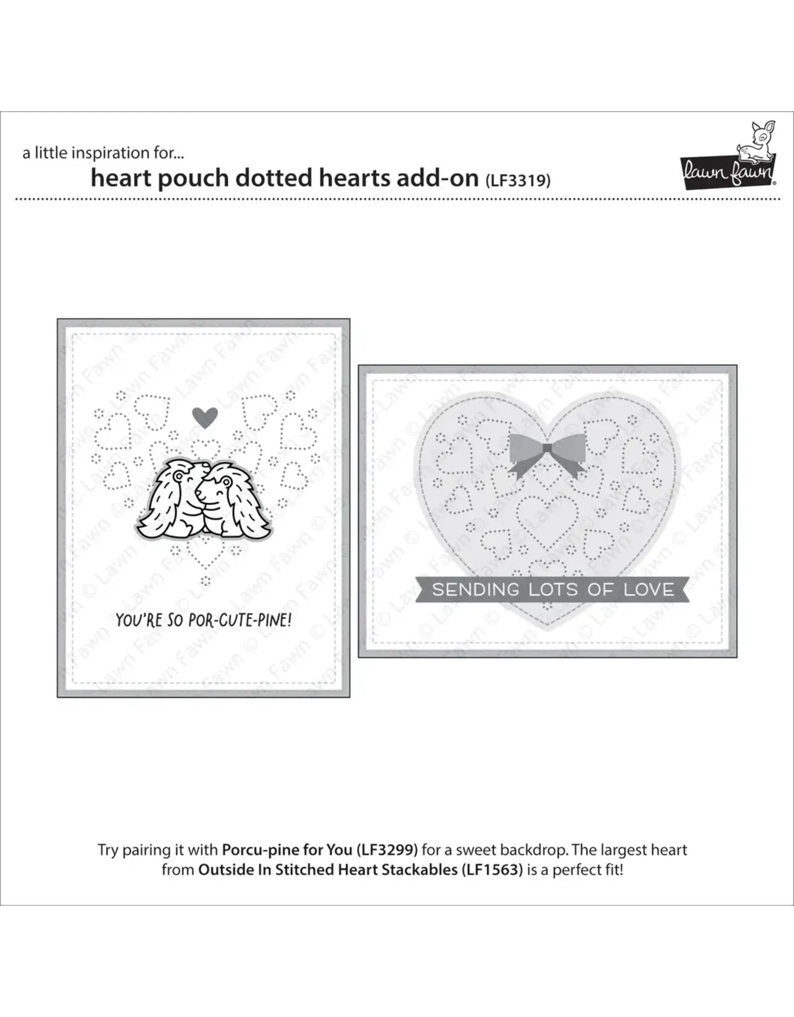 LAWN FAWN LAWN FAWN HEART POUCH DOTTED HEARTS ADD-ON DIE