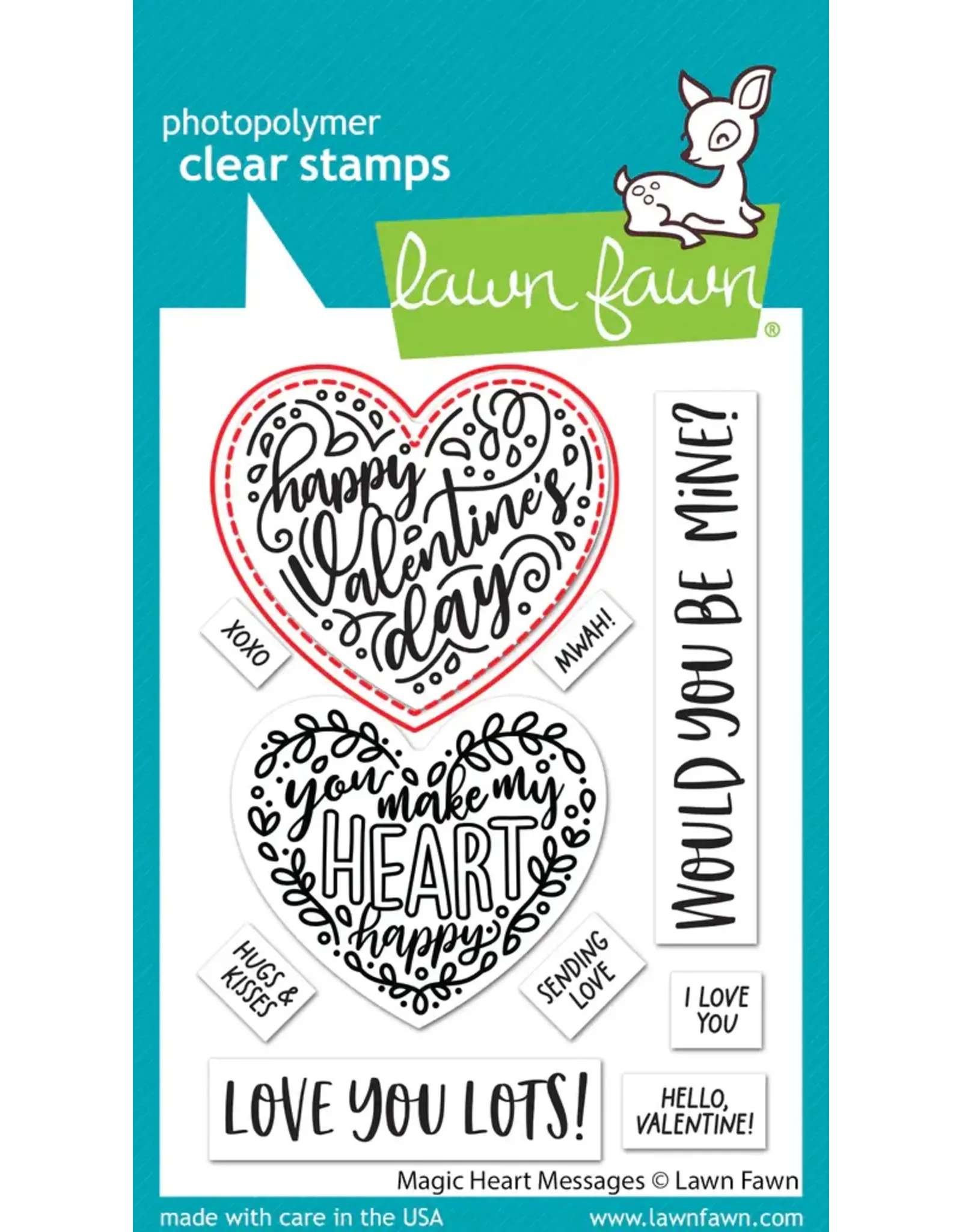 LAWN FAWN LAWN FAWN MAGIC HEART MESSAGES DIE