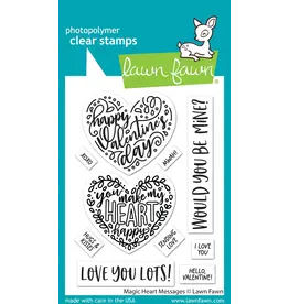 LAWN FAWN LAWN FAWN MAGIC HEART MESSAGES CLEAR STAMP SET