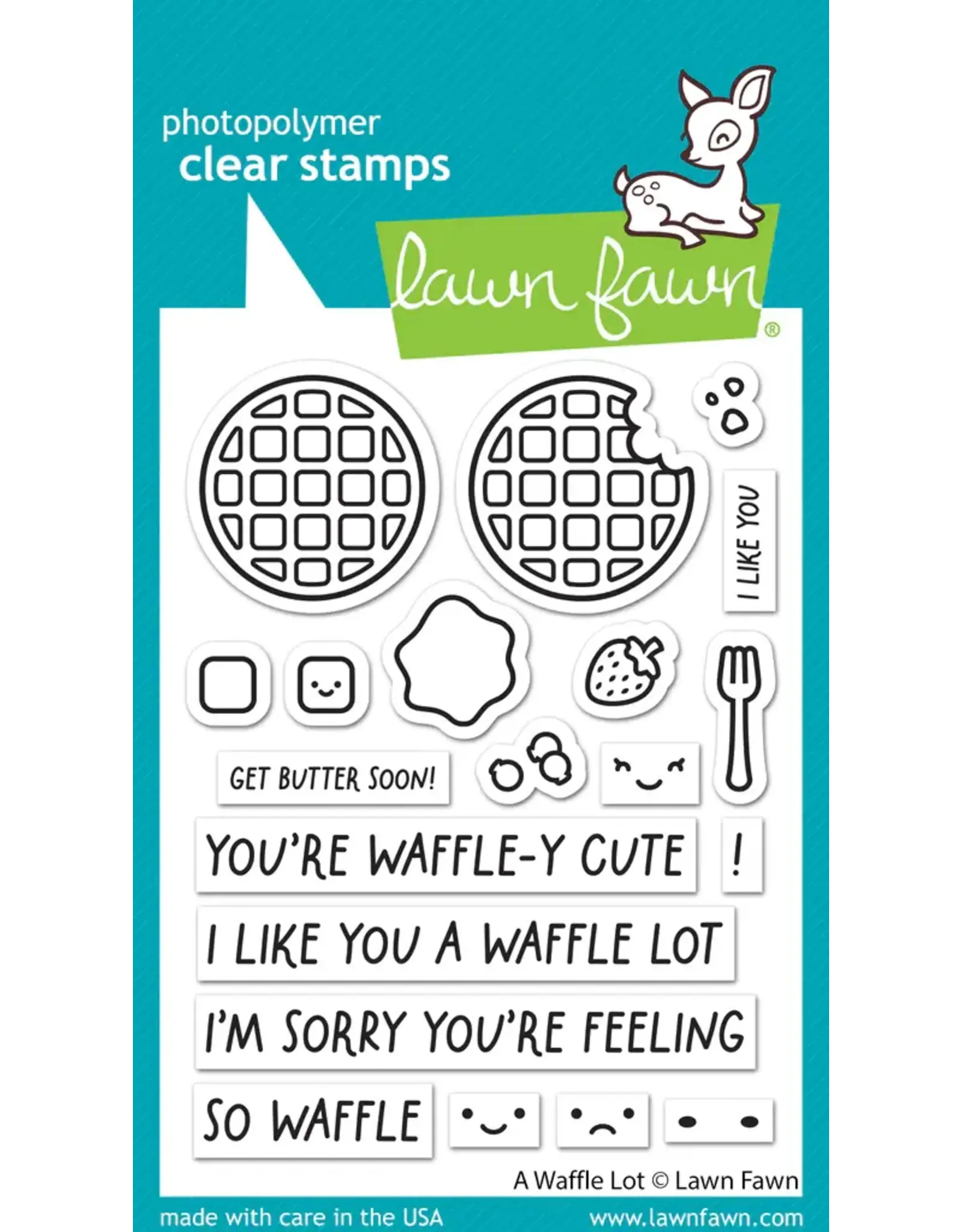 LAWN FAWN LAWN FAWN A WAFFLE LOT CLEAR STAMP SET