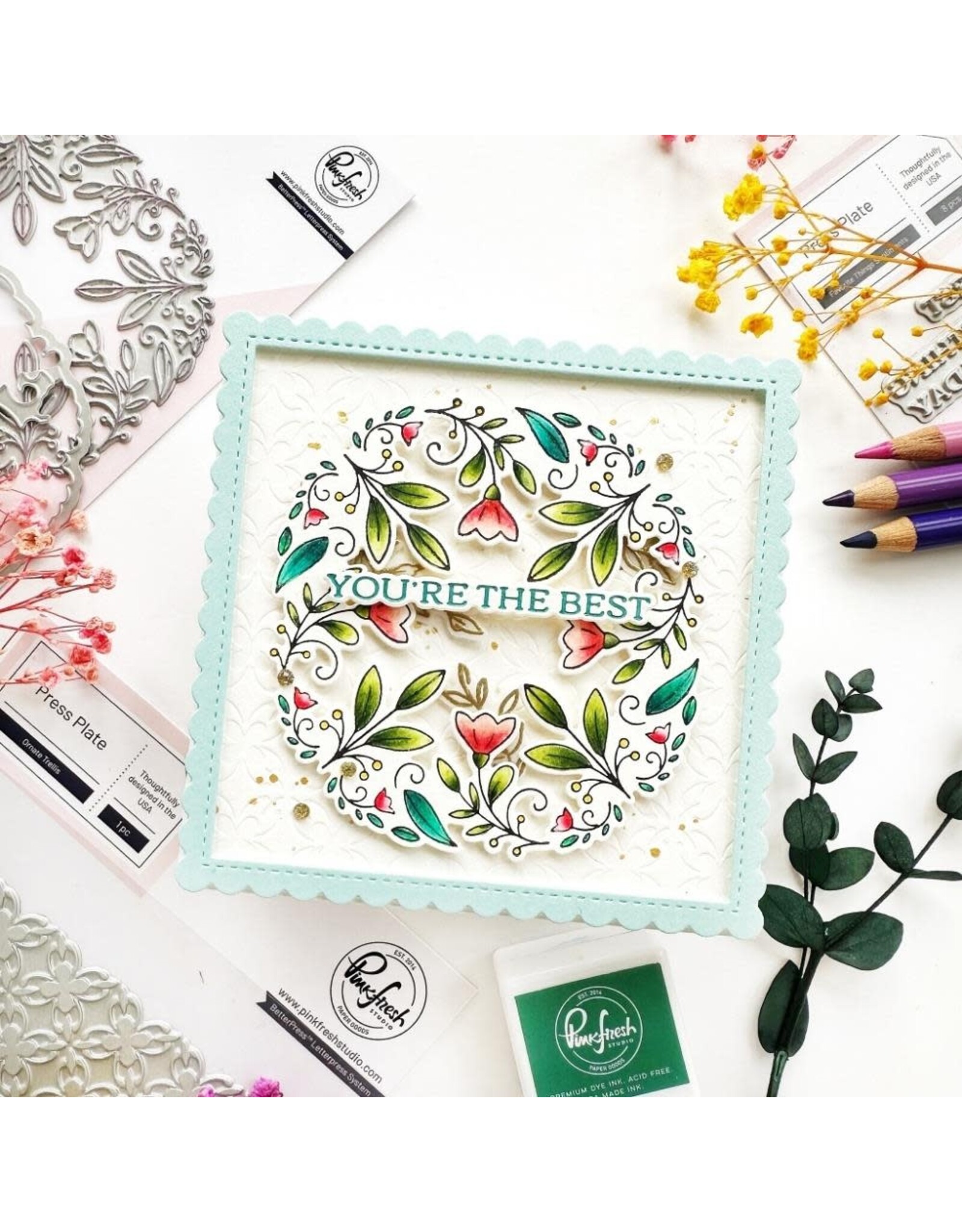 PINKFRESH PINKFRESH STUDIO FLORAL ROUND FRAME DIE