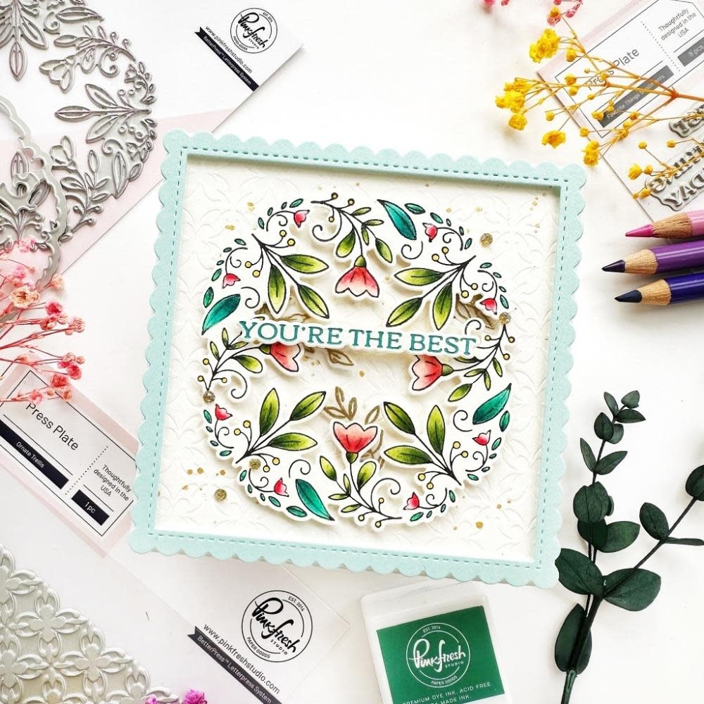 PINKFRESH PINKFRESH STUDIO FLORAL ROUND FRAME DIE