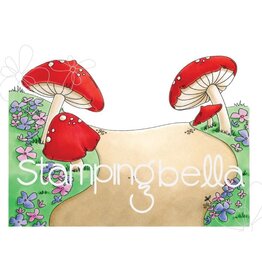 STAMPING BELLA STAMPING BELLA BACKDROPS GNOME BACKDROP CLING STAMP