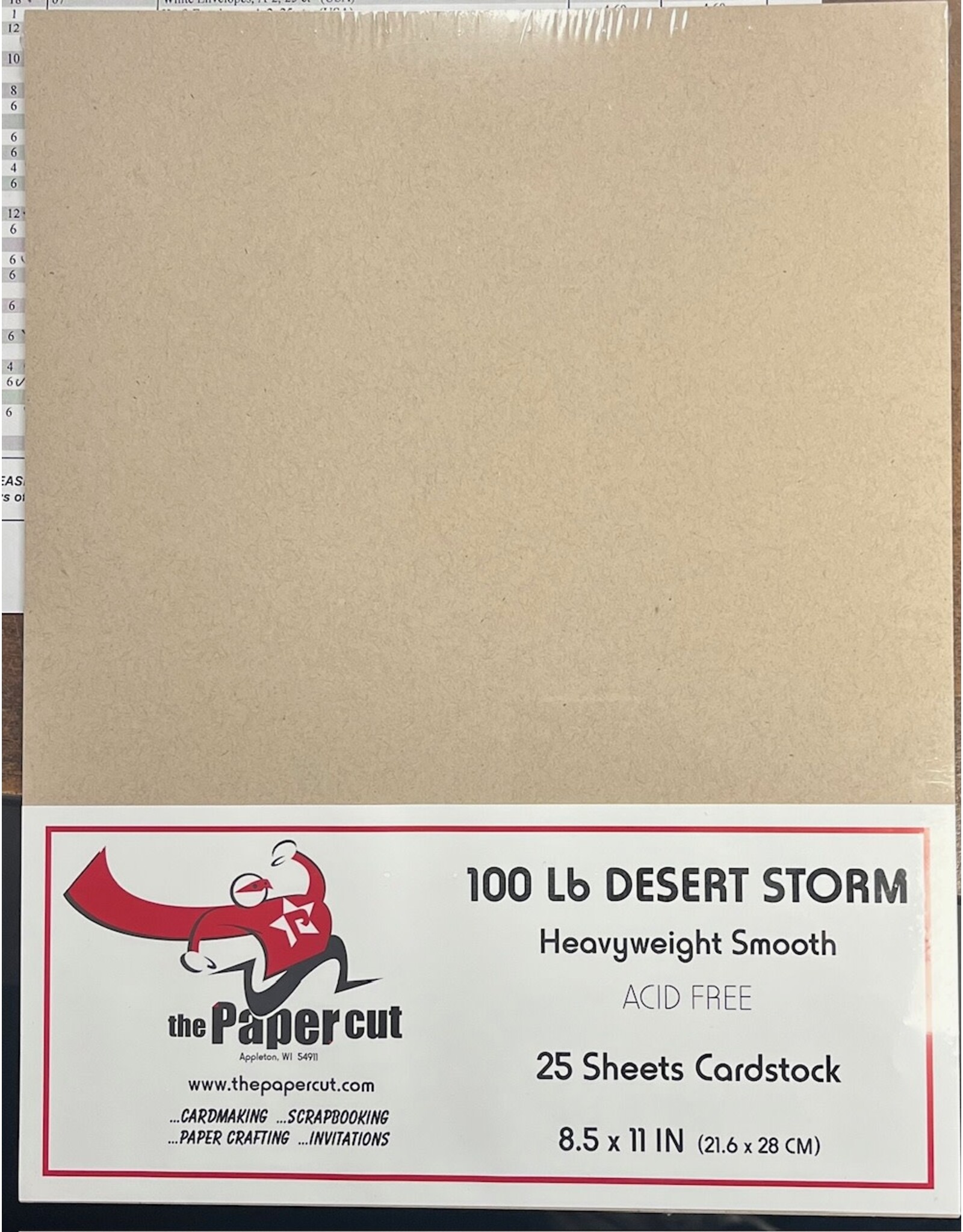 PAPER CUT THE PAPER CUT DESERT STORM 100lb HEAVYWEIGHT SMOOTH 8.5x11 CARDSTOCK 25/PK