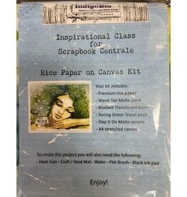 INDIGO BLU INDIGO-BLU RICE PAPER ON CANVAS KIT