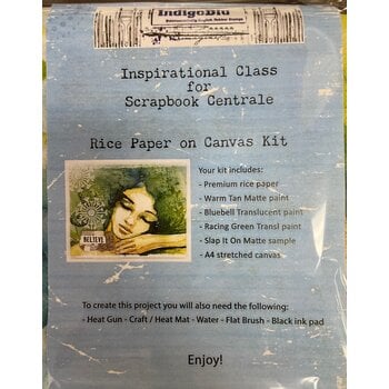 INDIGO BLU INDIGO-BLU RICE PAPER ON CANVAS KIT