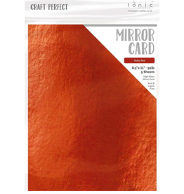 TONIC TONIC STUDIOS MIRROR CARD HIGH GLOSS RUBY RED 8.5X11 5 PK