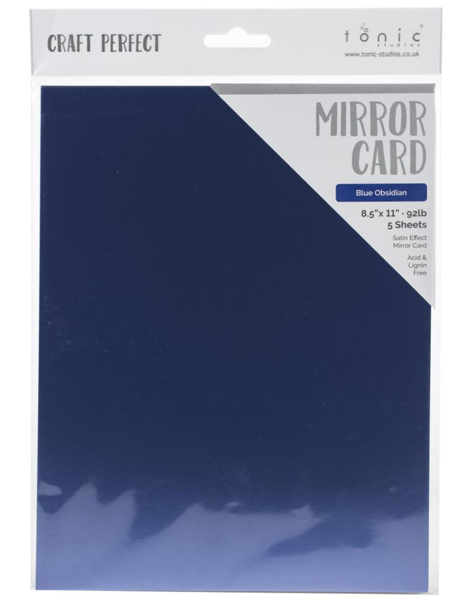 TONIC TONIC STUDIOS MIRROR CARD  BLUE OBSIDIAN 8.5X11 5 PK