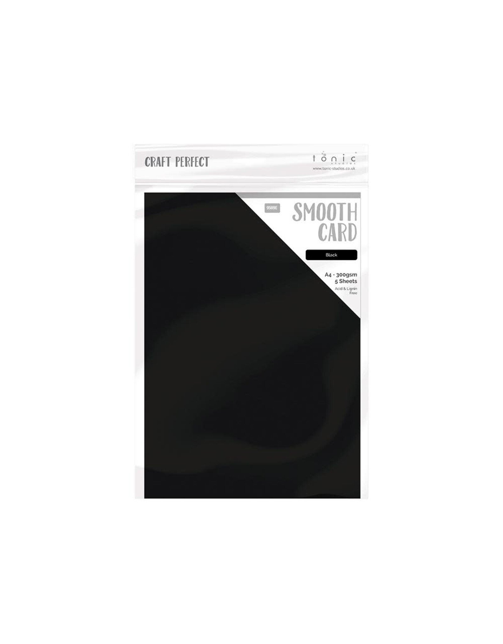 TONIC TONIC STUDIOS JET BLACK SMOOTH CARD  A4 5/PK