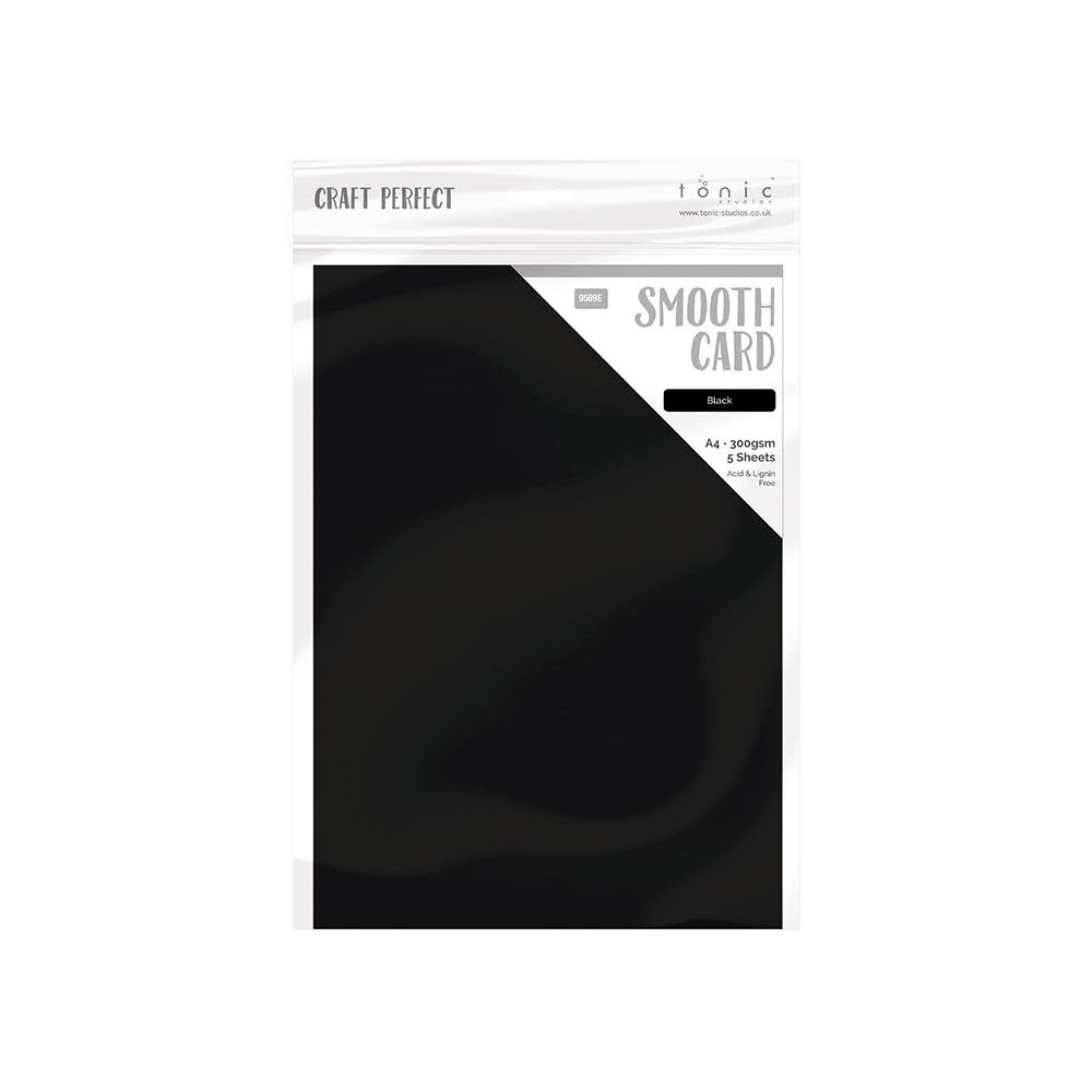 TONIC TONIC STUDIOS JET BLACK SMOOTH CARD A4 5/PK