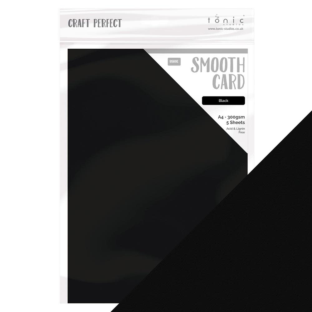 TONIC TONIC STUDIOS JET BLACK SMOOTH CARD A4 5/PK