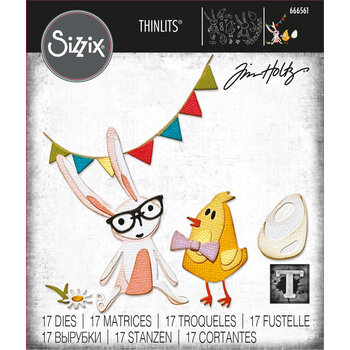 SIZZIX SIZZIX TIM HOLTZ THINLITS VAULT BUNNY + CHICK DIE SET