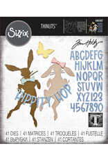 SIZZIX SIZZIX TIM HOLTZ THINLITS VAULT HIPPITY HOP DIE SET