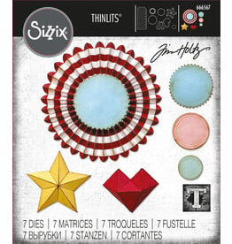 SIZZIX SIZZIX TIM HOLTZ THINLITS VAULT ROSETTES DIE SET