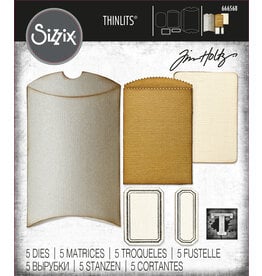 SIZZIX SIZZIX TIM HOLTZ THINLITS VAULT PILLOW BOX + BAG DIE SET