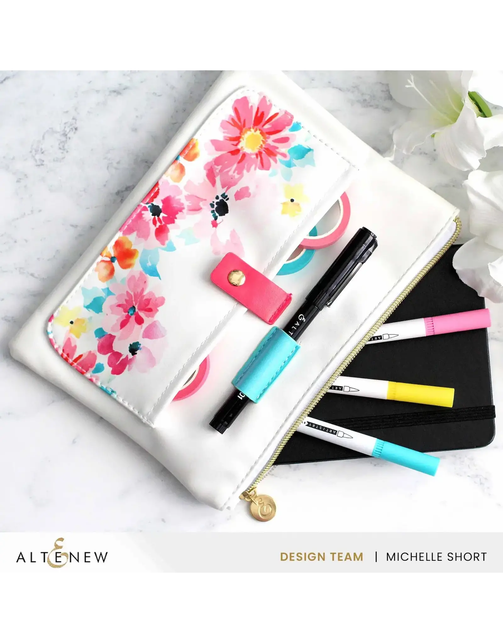 ALTENEW ALTENEW DREAMING IN WATERCOLOR POCKET ZIPPER POUCH