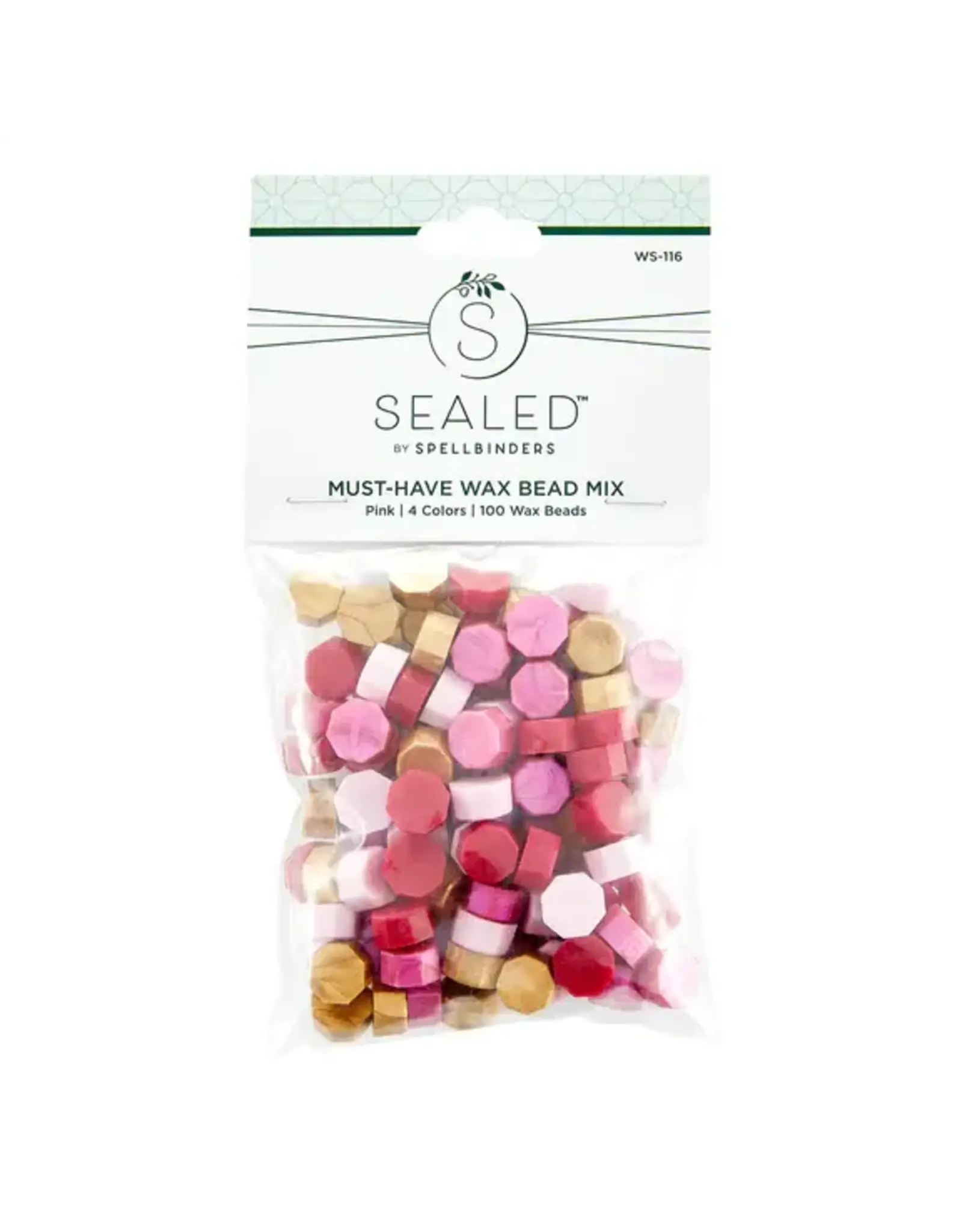 SPELLBINDERS SPELLBINDERS SEALED BY SPELLBINDERS COLLECTION PINK MUST-HAVE WAX BEAD MIX 100/PK