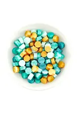 SPELLBINDERS SPELLBINDERS SEALED BY SPELLBINDERS COLLECTION TEAL MUST-HAVE WAX BEAD MIX 100/PK