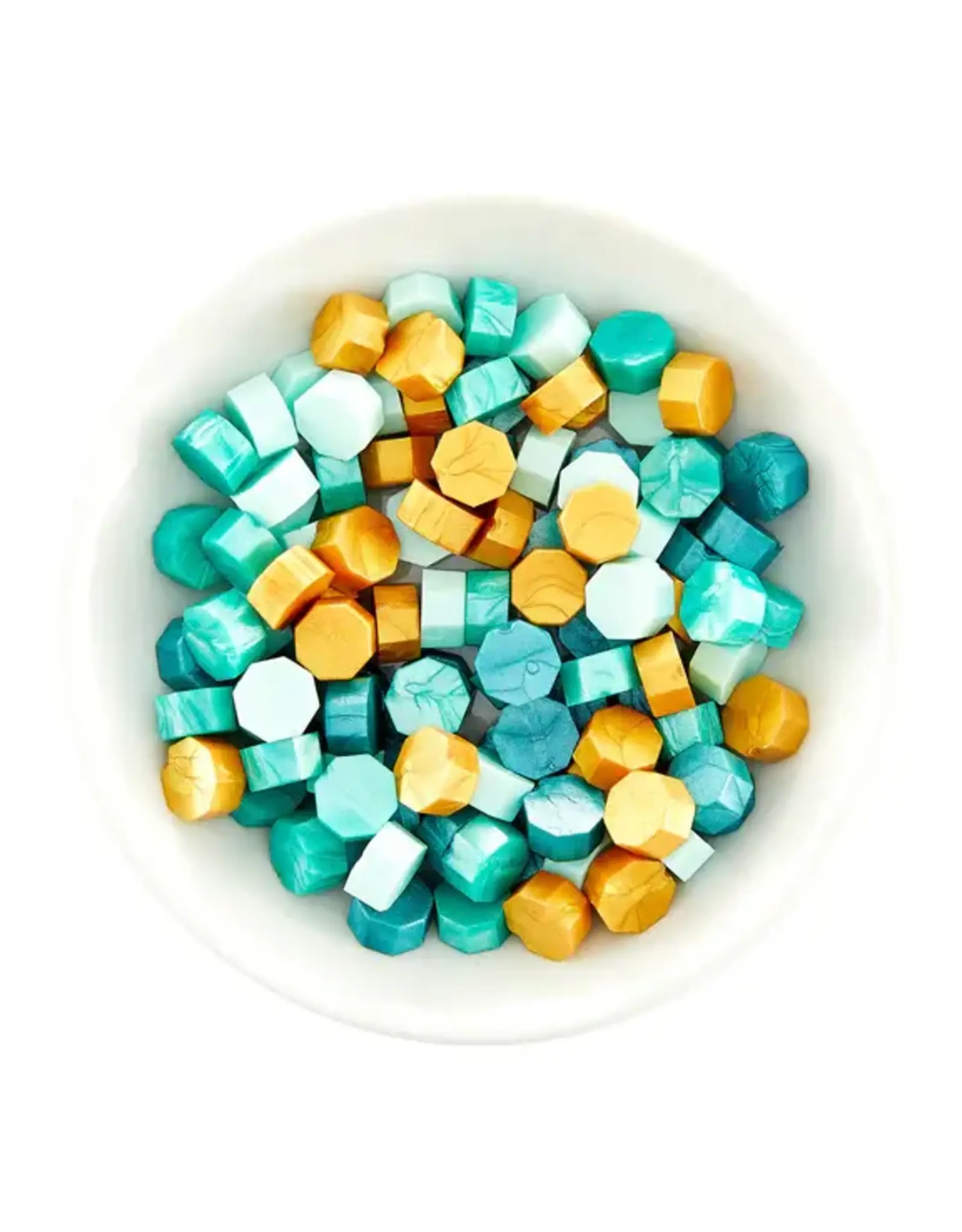 SPELLBINDERS SPELLBINDERS SEALED BY SPELLBINDERS COLLECTION TEAL MUST-HAVE WAX BEAD MIX 100/PK