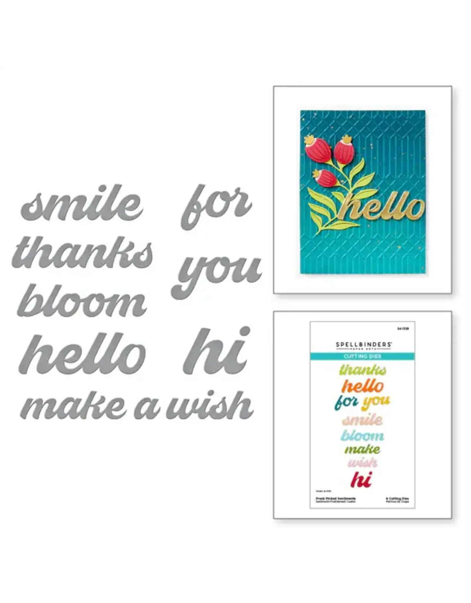 SPELLBINDERS SPELLBINDERS FRESH PICKED SENTIMENTS DIE SET