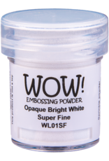 WOW! WOW OPAQUE BRIGHT WHITE SUPER FINE EMBOSSING POWDER 0.5OZ