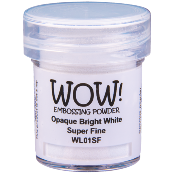 WOW! WOW! OPAQUE BRIGHT WHITE SUPER FINE EMBOSSING POWDER 0.5OZ