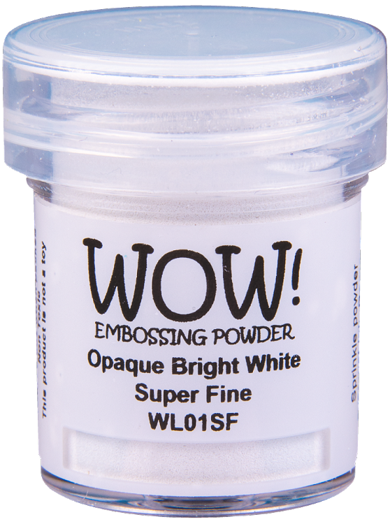 WOW! WOW! OPAQUE BRIGHT WHITE SUPER FINE EMBOSSING POWDER 0.5OZ