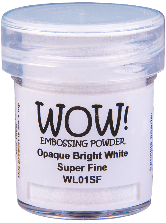 WOW! WOW! OPAQUE BRIGHT WHITE SUPER FINE EMBOSSING POWDER 0.5OZ