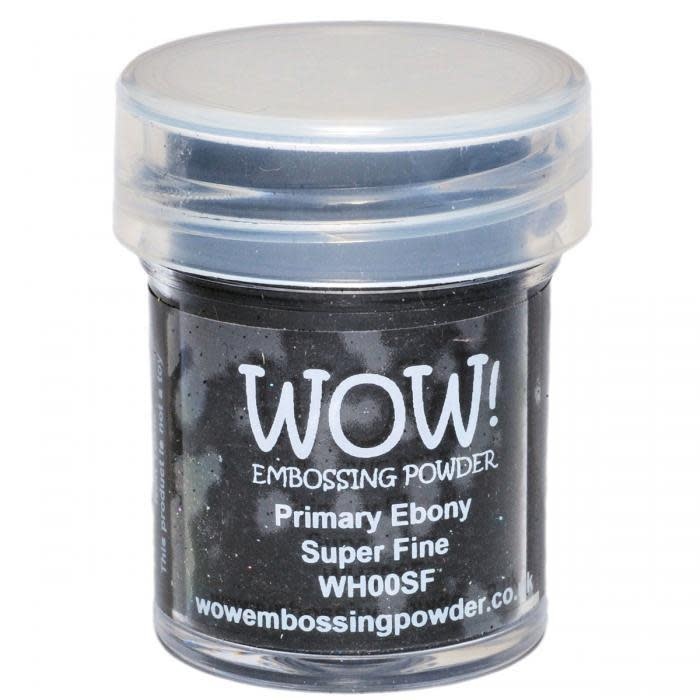 WOW! WOW! PRIMARY EBONY SUPER FINE EMBOSSING POWDER 0.5OZ
