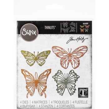 SIZZIX SIZZIX TIM HOLTZ THINLITS DIE SCRIBBLY BUTTERFLY