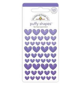 DOODLEBUG DESIGN DOODLEBUG DESIGN LILAC HEART ASSORTMENT PUFFY SHAPES EPOXY STICKERS