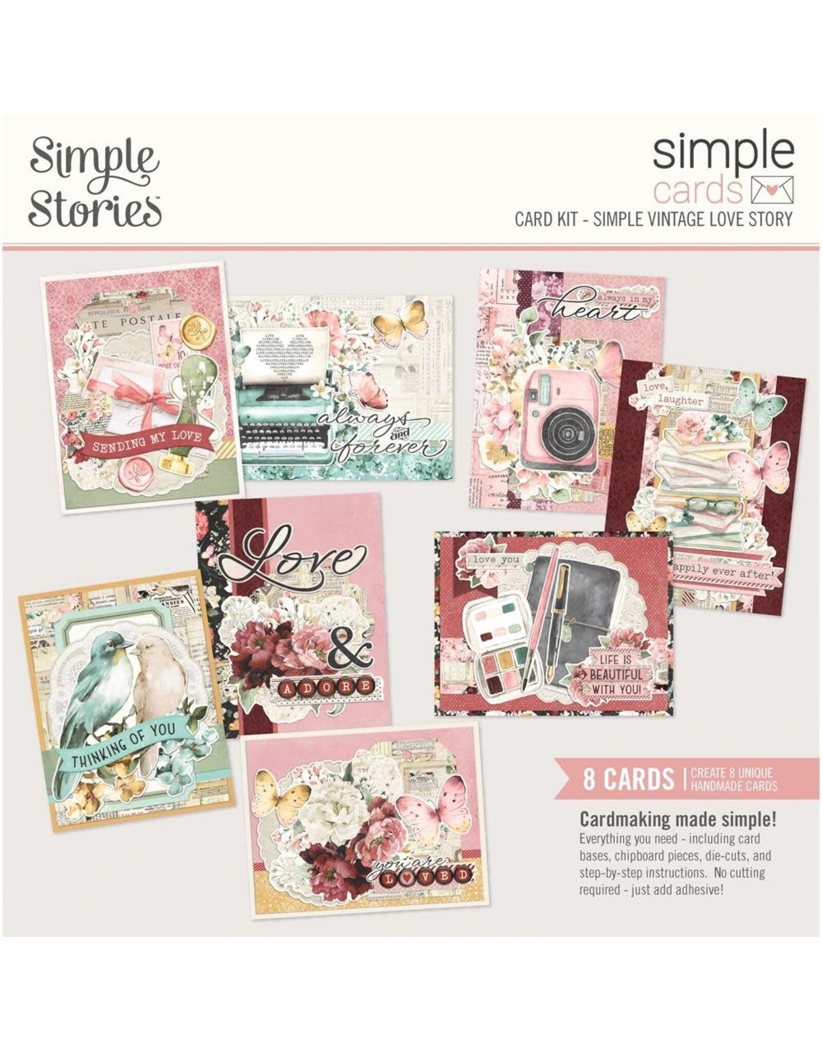 SIMPLE STORIES SIMPLE STORIES SIMPLE CARDS SIMPLE VINTAGE LOVE STORY CARD KIT