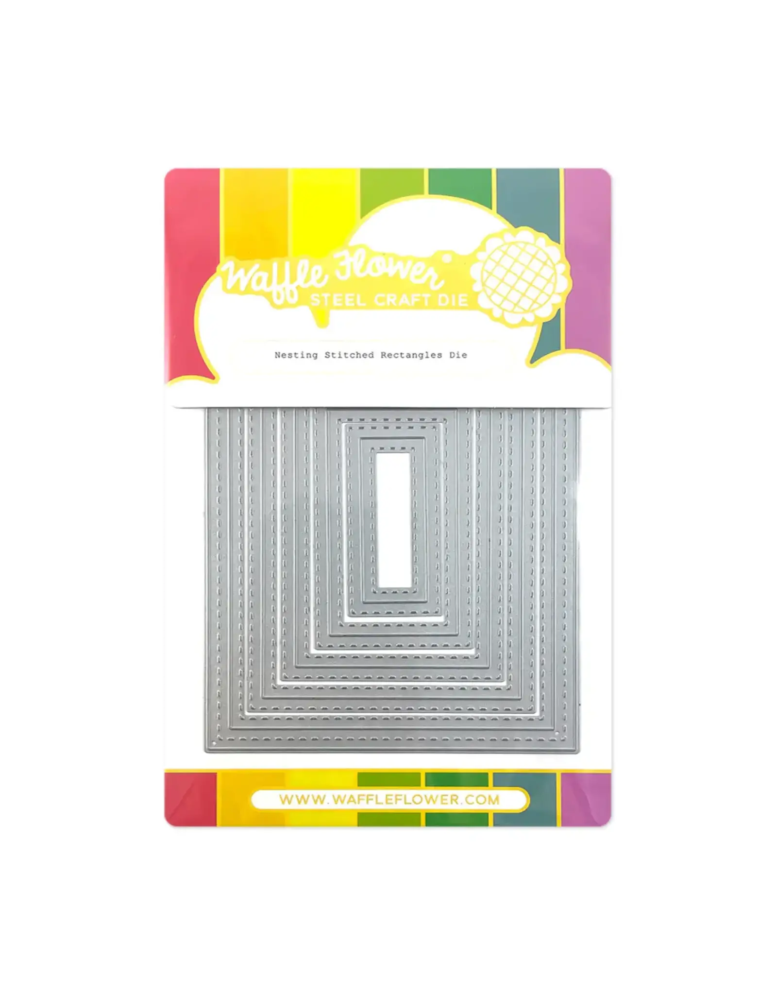 WAFFLE FLOWER WAFFLE FLOWER A2 NESTING STITCHED RECTANGLES DIE SET